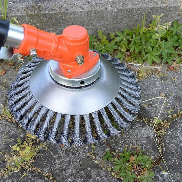 6 Inch 150mm Steel Wire Grass Trimmer Head Weed Trimmer Head Grass Brush Gearbox Fixing Kit Tray Plate for Lawnmower
