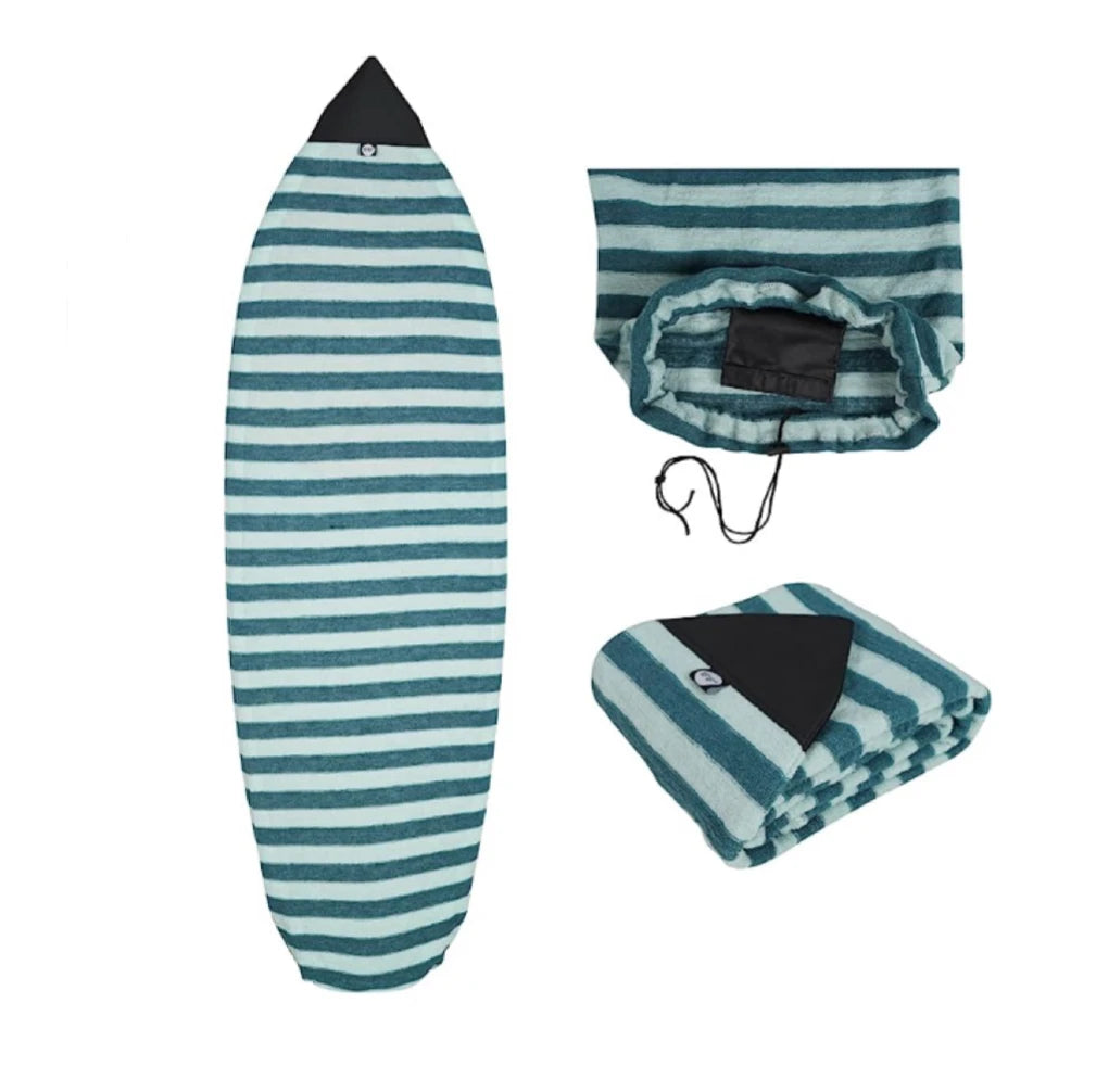 Durable Elastic Soft Stretch Cover Blue and Black Strap Surfboard Sock Cover Surfbags