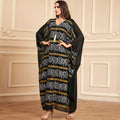 Fast Shipping Islamic Clothing Women Evening Dress Printed Long Sleeves Dubai Elegant Chiffon Gown Long Abaya Muslim Women Dress