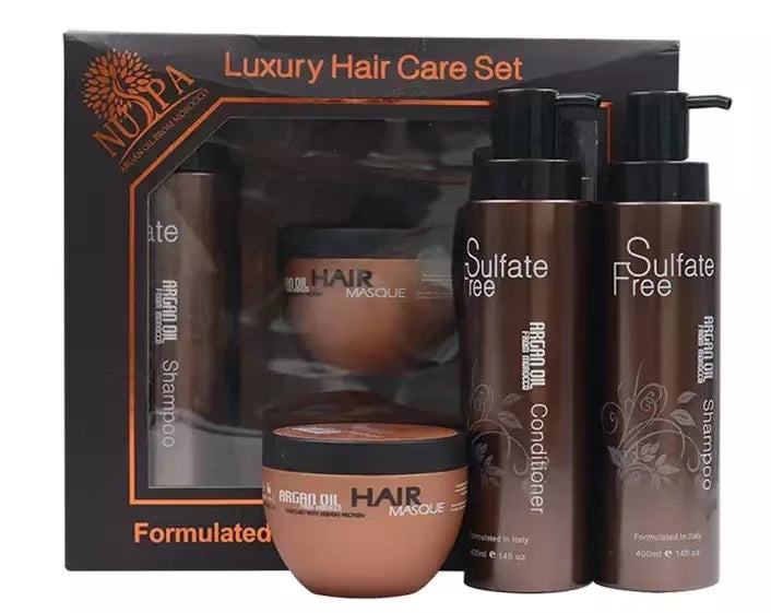 Private Label Natural NUPSA Argan Oil Anti Hair Loss Anti Dandruff Shampoo and Conditioner Set