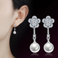 Plum Blossom Tassel Earrings Long Female Fashion Simple Pearl Earrings Wholesale