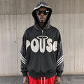 Y2K Retro Rhinestone Hoodie - Acid Wash & Applique Patch Design 90s Vintage Streetwear for Teens Unisex Fit
