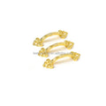 Stock Supply Box Accessories 47 X 14mm Zinc Alloy Material Gold Small Metal Box Handle
