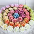 O-X331 Wholesale DIY Silk Flower Heads for Flower Wall Wedding Decorative Factory Cheap White pink Artificial Flowers Head Rose