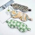 Customized Satin Silk Eyemask Adjustable Elastic Eye Masks Travel Silk Satin Sleeping Eyemask