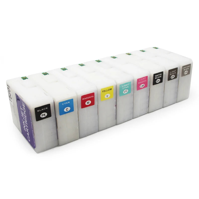 Ocbestjet 80ML/PC T5801 - T5809 Empty Refillable Ink Cartridge With Chip Sensor for Epson Stylus Pro 3800 3880 Printer