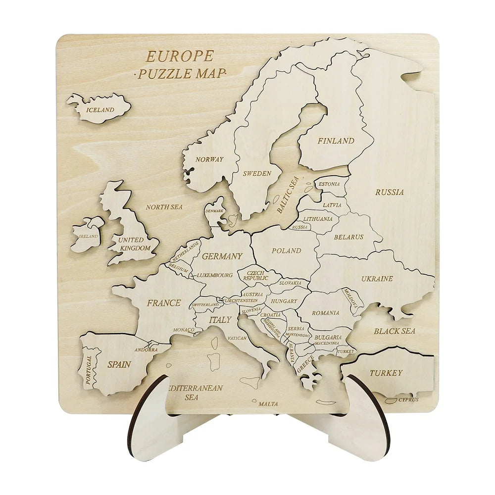 Kids World Map Travel Map Jigsaw Wooden Puzzle Kids Montessori Educational Toy World Map Puzzle