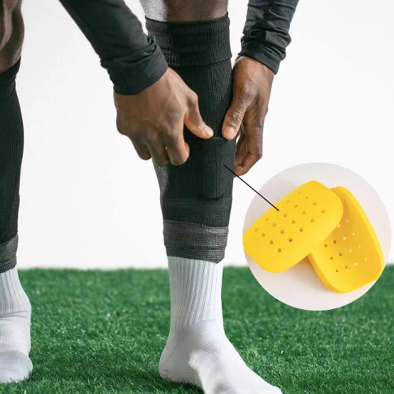 Custom Logo Soft EVA Breathable Tiny Shin Pads for Soccer Athletes