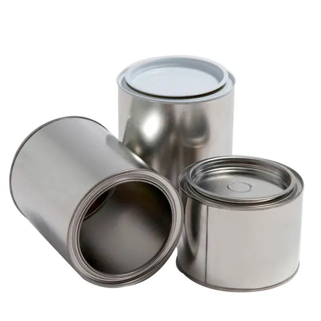 Mini Round 4OZ 8OZ 16OZ 32OZ Silver Tin Plate T1 Recyclable Empty Tin Containers with Lid for Candle Packaging Crafts Stickers