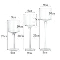3.5 Inches Diameter 3 Pcs Set Glass Tea Light Holder Tall Goblet Candle Holder Eco-Friendly for Wedding Christmas Table