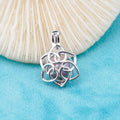 C030092 Sterling Silver Freshwater Pearl Cage Pendant Necklace Jewelry Locket for Pearl Party