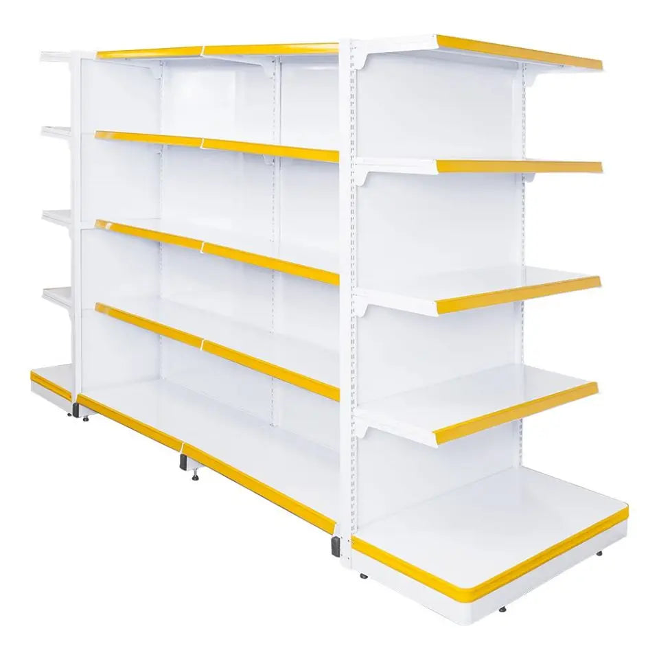 Customized Double-Sided Steel Gondola Heavy Duty Supermarket Display Rack
