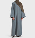 Open Essential Full-Length Abaya for Adults Elegance Traditional Islamic Clothing XXL Size Breathable Polyester ODM Supply