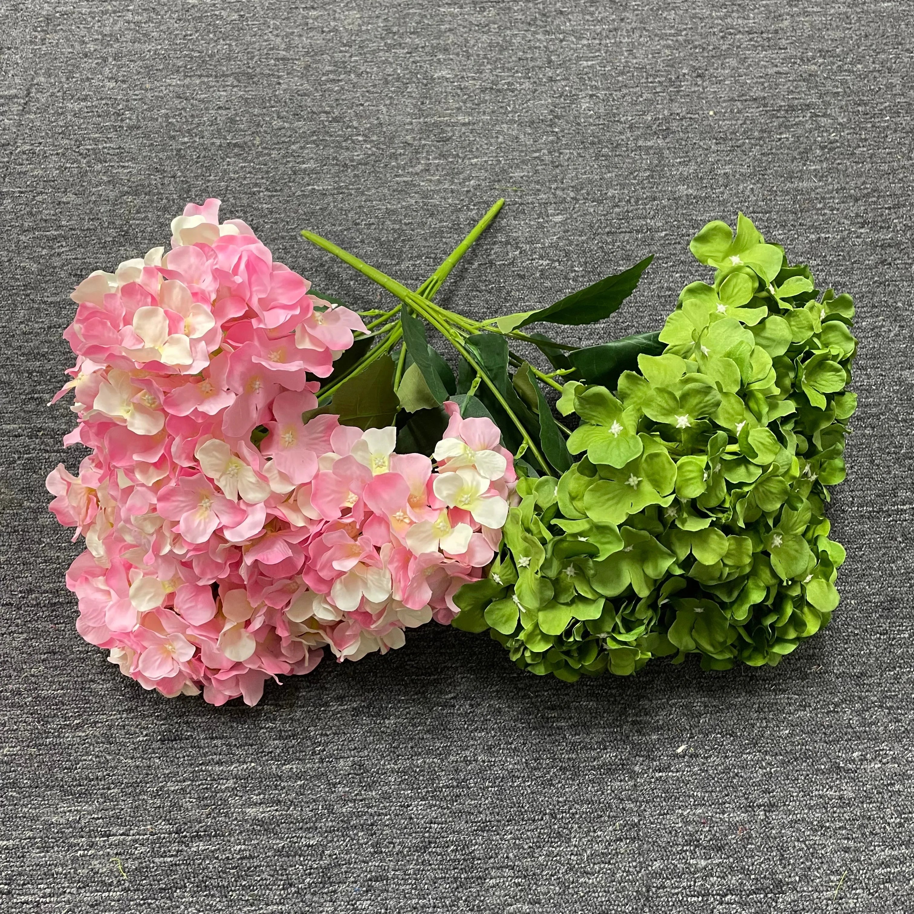 I720 Artificial Hydrangea 6-heads Flowers Colorful Decorative Flower 45cm Long Single Stem Wedding Party Decor