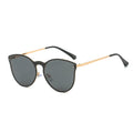 9177 Sunglasses Metal Round Frame for Women Korean Style Driving UV400 Polarized Europe and America Trend Retro Sun Protection