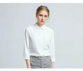 White Shirts Women's Professional Chiffon Dress Temperament Western Style Collar Shirt
