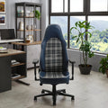 Hobot Ergonomic Stainless Steel Computer Chair PU Leather Gaming Seat with Magnetic Headrest Plaid Fabric for Gamers