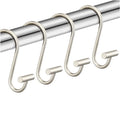 Modern Metal Rust-Proof Shower Curtain Rings and Hooks with Heavy-Duty Design for Bathroom Decor