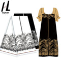Henry Islander Style Micronesia Chuuk Guam Marshall Mumu Digital Print 100% Polyester Fabrics for Garment Soft Dress Skirt
