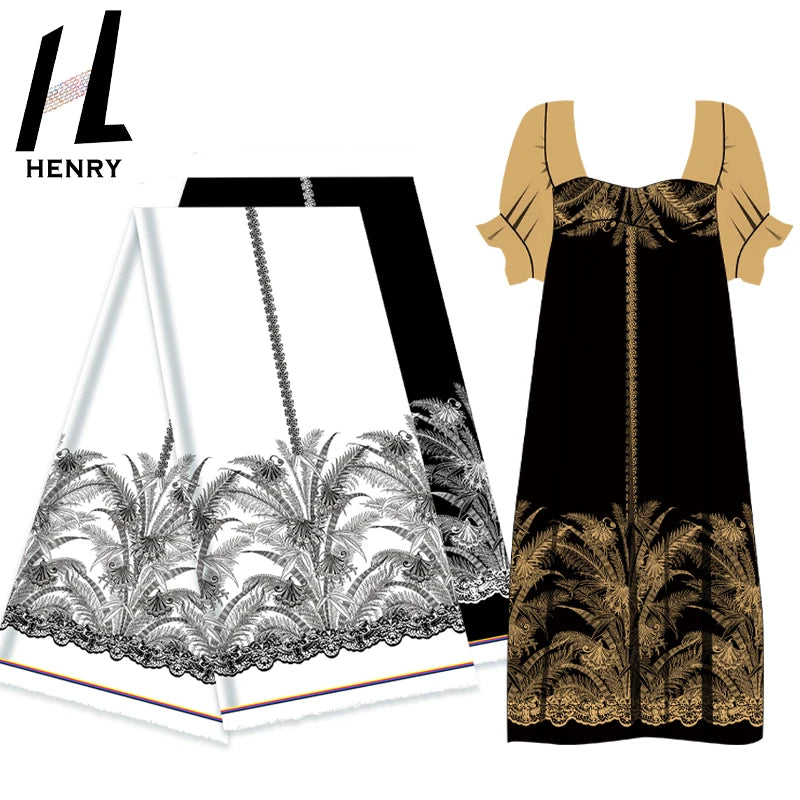 Henry Islander Style Micronesia Chuuk Guam Marshall Mumu Digital Print 100% Polyester Fabrics for Garment Soft Dress Skirt