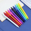 BKS Retractable Cheap Multicolor Macaron Promotion Candy Rainbow Color Rubber Plastic Ball Pen with Logo for Gift Office School