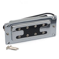 Mini Style Two Line 8 Hole Electric Bass Humbucker Pickup Neck/Bridge Pickup Black