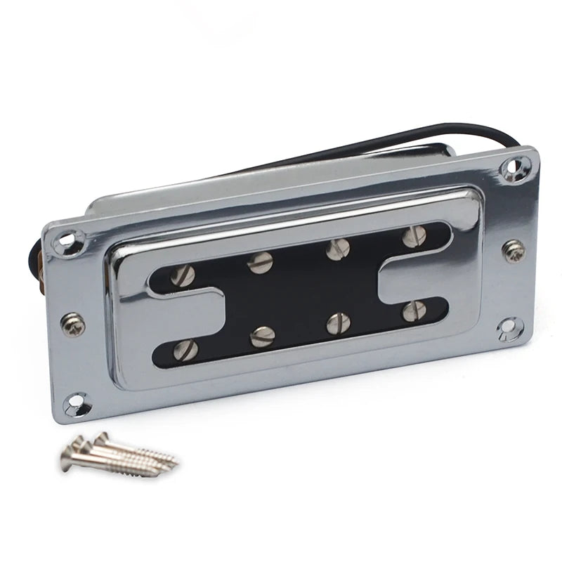 Mini Style Two Line 8 Hole Electric Bass Humbucker Pickup Neck/Bridge Pickup Black