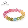LINK JD GEMS Women Classic Fashion Personality Healing Stone Finger Ring Jewelry Natural Garnet Black Spinel Rutilated Small