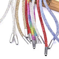 Bling Bling  6mm Round Rhinestone Hoodies String for DIY Decoration 138cm Long