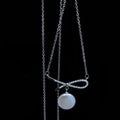 European Plain Chain Style New French Silver Bow Necklace Natural Baroque Button Freshwater Pearl Premium Pearl Necklaces