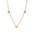 Hot Selling Classic Stainless Steel 18K Gold Plated Multiple Heart Charms Choker Necklace Non Tarnish Jewelry for Anniversary