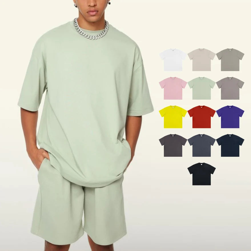 Sorona t Shirt 230g Heavyweight Quick Dry Cool Sport Gym Custom Design logo Oversized Unisex Men's T-shirts
