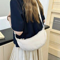 Portable Lightweight Women's Shoulder Hobos Bags Versatile Simple Ladies Armpit Half Moon Bag Fashion Solid Color Female Purse
