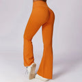 New Fashion High Waist Scrunch Butt Leggings Workout Yoga Solid Color Flare Leggings for Women