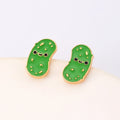 Lil Pickle Pals Realistic Dill Pickle Earrings Unique Alloy Studs for Women Funny Gag Gift for Pickle Lovers and Friends