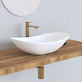 Factory Hot Sale Boat Shape Bathroom Sink Ceramic Oval Wash Basin for Bathroom Counter Top MegaBDM
