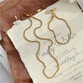 Custom 18K Gold Plated Stainless Steel Twisted Rope Chain Necklace and Bracelet Jewelry Set for Women Christian Religious Type