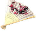 Custom Printed Folding Silk Hand Fans Bamboo Rave Customised Handfan for Business Gift Personalized Engraved Folding Hand Fan