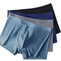 Customized logo Three Pack Men's Underwear Mid Waist Nylon Spandex Ice Silk Lightweight Men Boxers