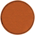 Custom Waterproof Blank Laserable Leatherette Hat Patches Garment Jean Label Self Adhesive Round Pu Leather Patch