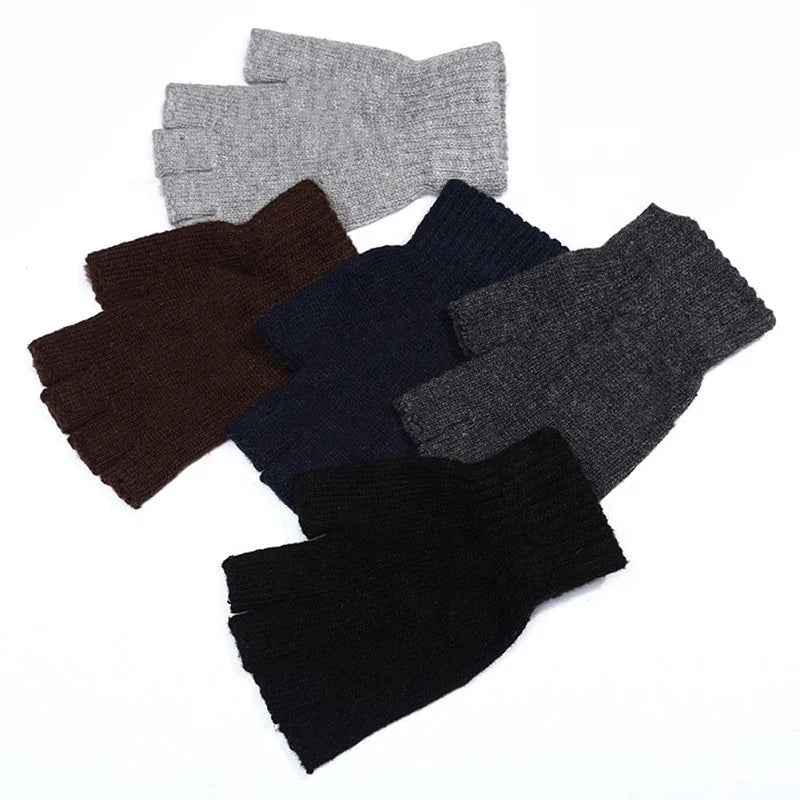 Cheap Children Knit Glove Without Finger Custom Kids Half Finger Knit Gloves Knitting Pattern