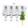 9 Styles Shape Food Grade Heart Stripe Christmas Series Silicone Chocolates Lollipops Cheese Sticks Ice Cream Mold