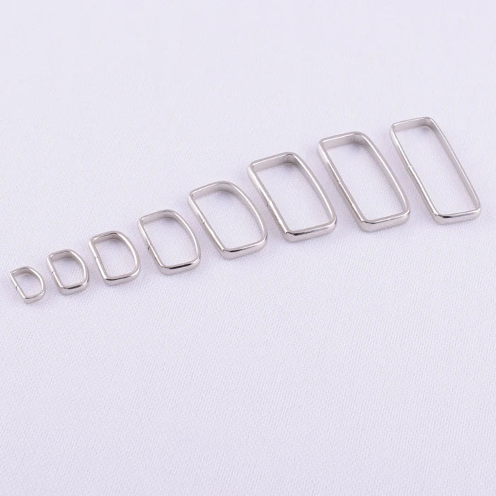 Factory Wholesale Various Sizes Metal Adjustable Rectangle Ring Buckle for Bag Garment Accessories