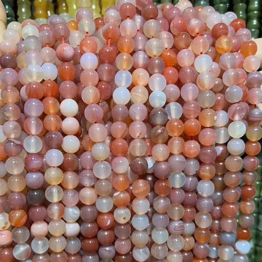 Yanyuan Beautiful Loose Agate Beads 6mm 8mm 10mm for DIY Bracelets Stone Beads