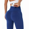 FLW Women's High Waist Yoga Pants with Pockets Elastic Waist Tummy Control Workout Running Leggings Printed Pattern