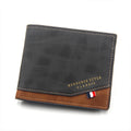 Vintage Bronzing Printed Men's Wallet Short Frosted Multi Card Holder Large Capacity Men's Double Fold Wallet