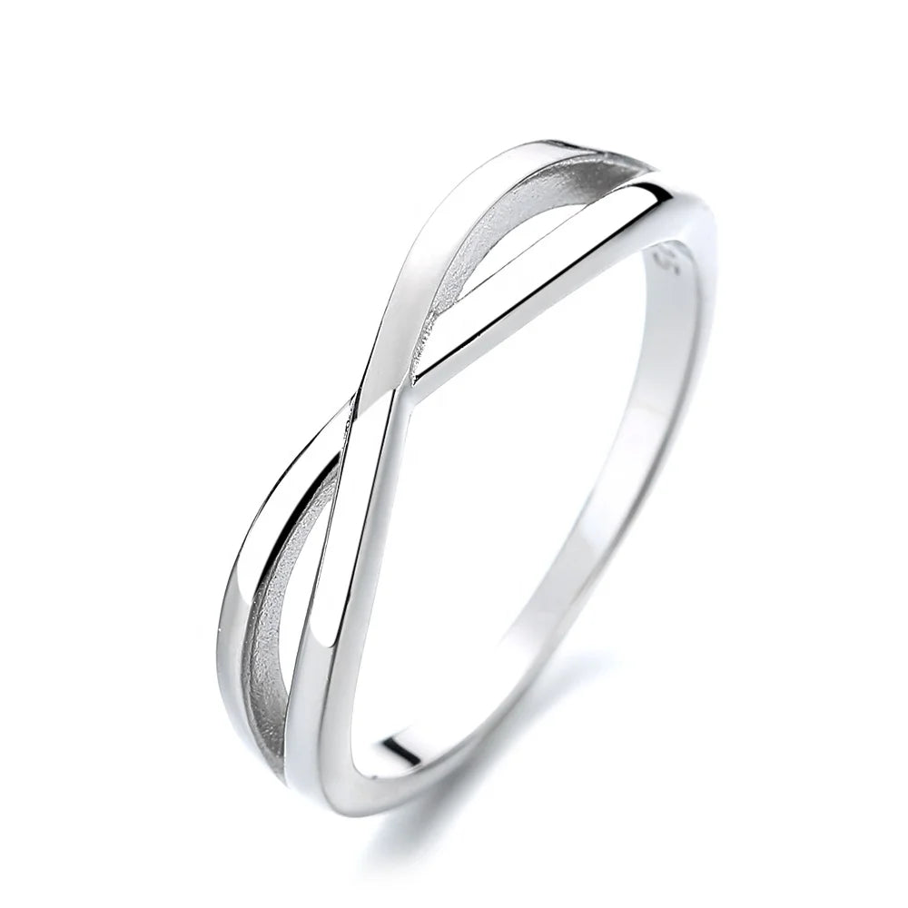 Latest Design Rings S925 Sterling Silver Rings Cubic Cross Ring for Women Gifts