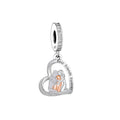 Fit Original Brand Charm Bracelet 925 Silver Boy Girl and Dog Best Friends Forever Bead for Women Jewelry Making 2023