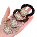 Ponytail Holders Bracelet Products Crunchies Hair Tie Band Accessories Elastic Designer Pearl Rhinestone Satin Skinny Scrunchies