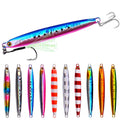 Slim Long Metal Casting Jig 10g 20g 30g 40g 60g Shore Cast Jigging Spoon Fishing Lure Artificial Bait